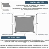Waterdicht Vierkant Schaduwdoek 5x5m Crème met 34% Korting