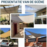 Waterdicht Vierkant Schaduwdoek 5x5m Crème met 34% Korting