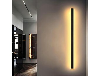 LED Wandlamp Zwart 60cm | 3 Kleuren | 20W 1600lm | Modern Design