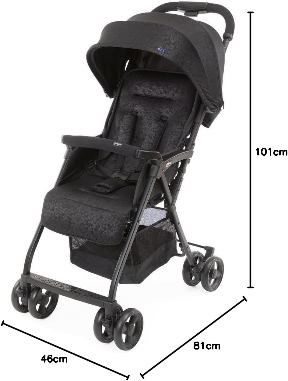 Lichte Buggy Ohlala' 2, 3,8 kg, Inklapbaar met Eén Hand - Black Night (30% Korting)