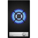 Gaskookplaat 30 cm Zwart Glas - 2 Branders met Wokfunctie - 5200W - 29% Korting