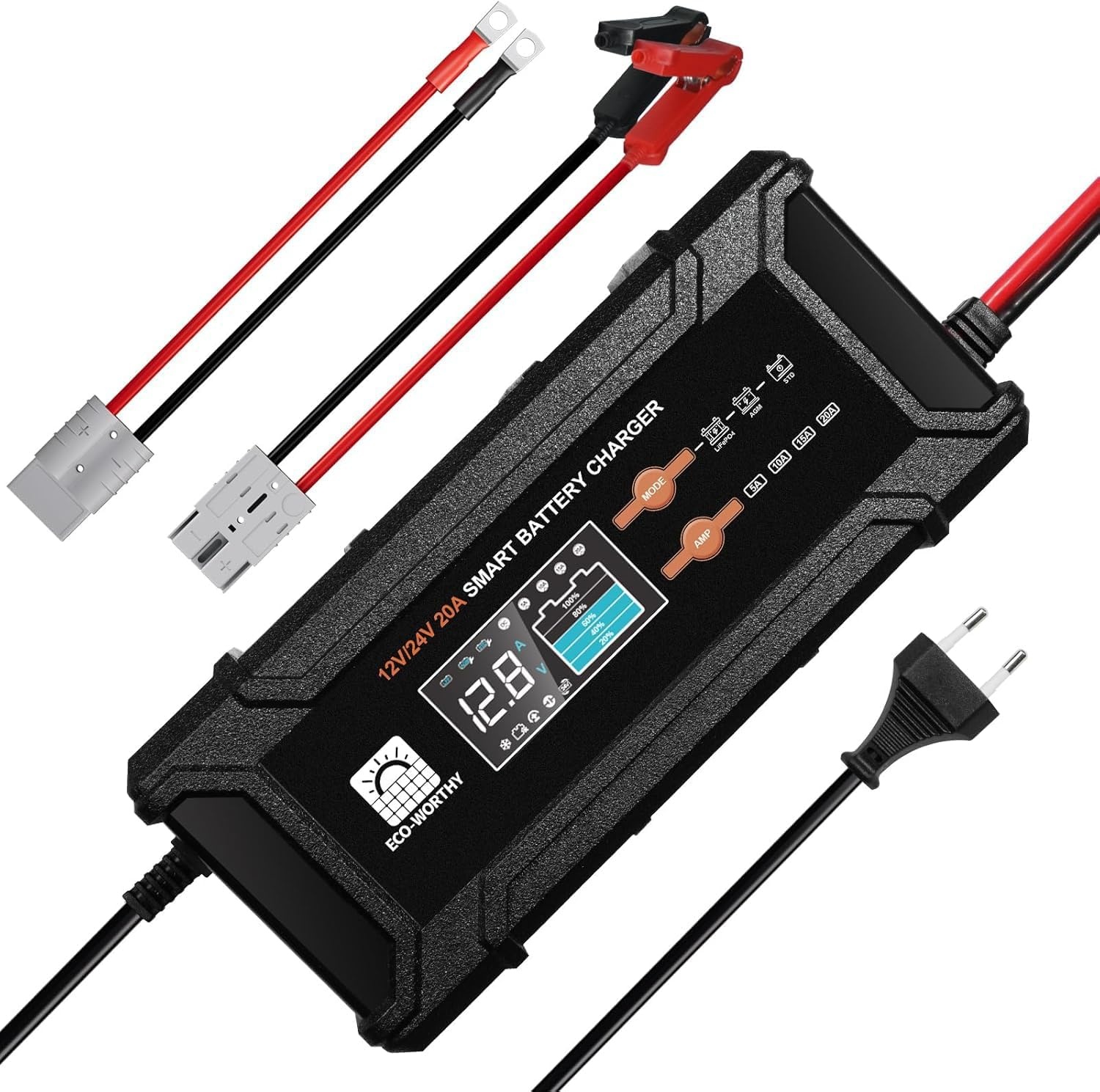 Slimme Acculader 12V/24V 20A LiFePO4 & Loodzuur - 34% Korting