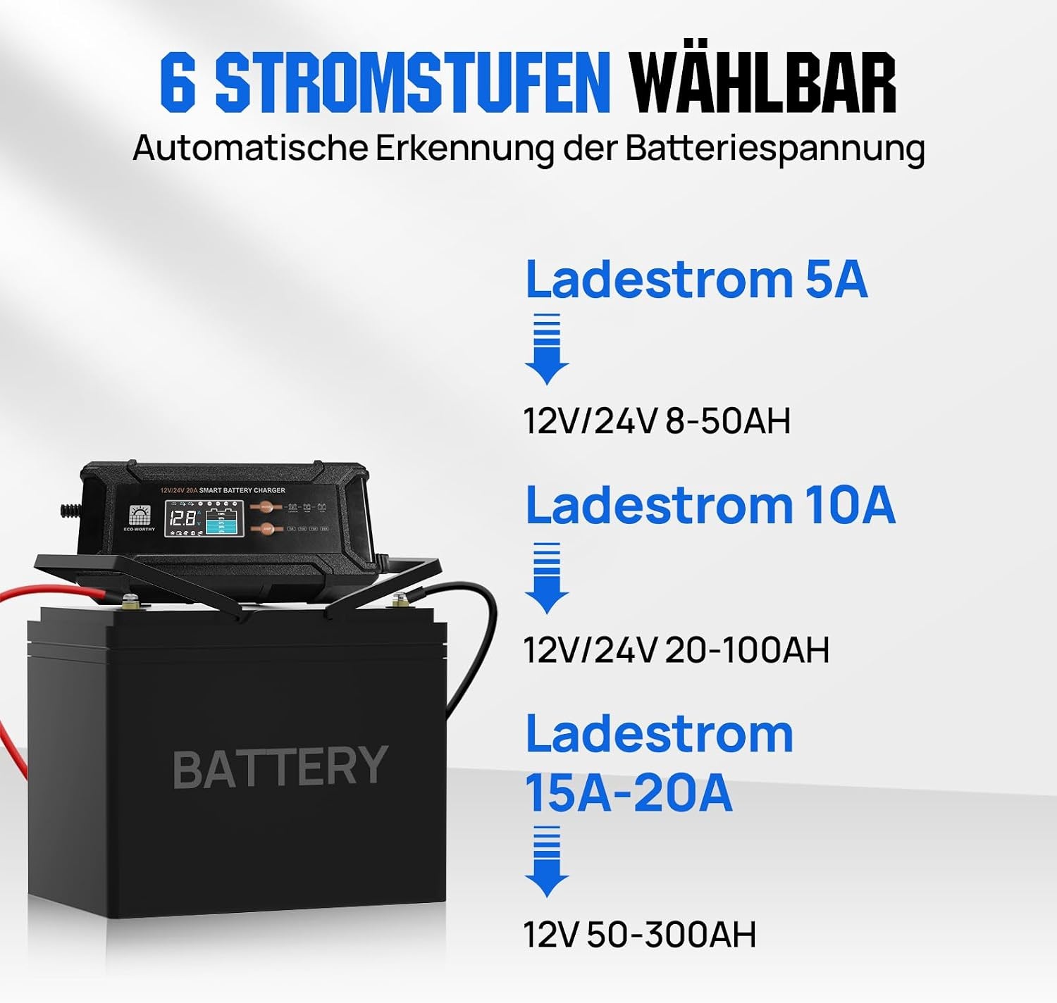 Slimme Acculader 12V/24V 20A LiFePO4 & Loodzuur - 34% Korting