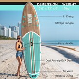 Opblaasbaar SUP Board 3.3m - Stabiel & Duurzaam (35% Korting)