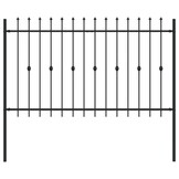 Zwarte Spike Heg ASTEN 200x166 cm Gepoedercoat Staal - 34% Korting!