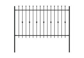 Zwarte Spike Heg ASTEN 200x166 cm Gepoedercoat Staal - 34% Korting!