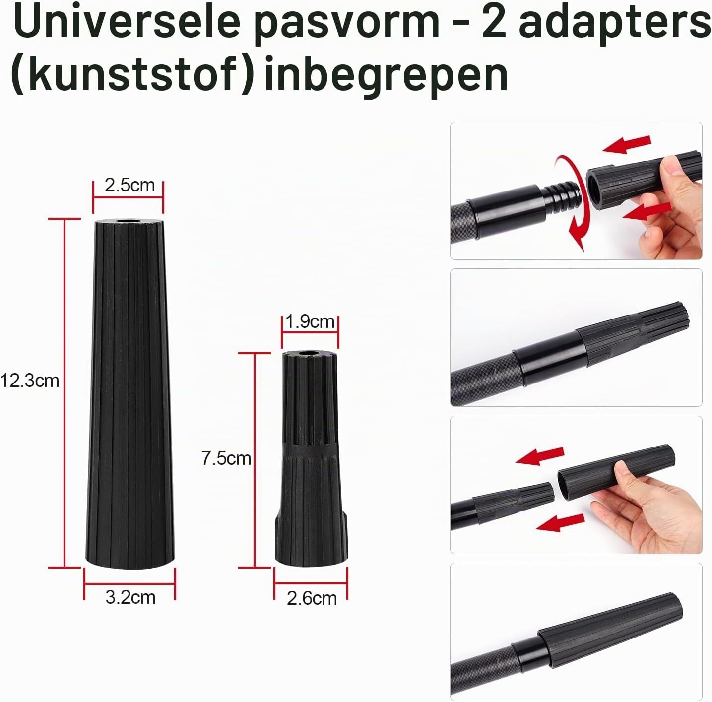 Telescopische Staaf 7.3M Koolstofvezel met Universele Draadkop | 54% Korting