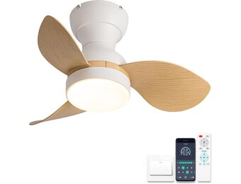 Plafondventilator met LED, 56 cm, 6 Snelheden, Afstandsbediening - 34% Korting