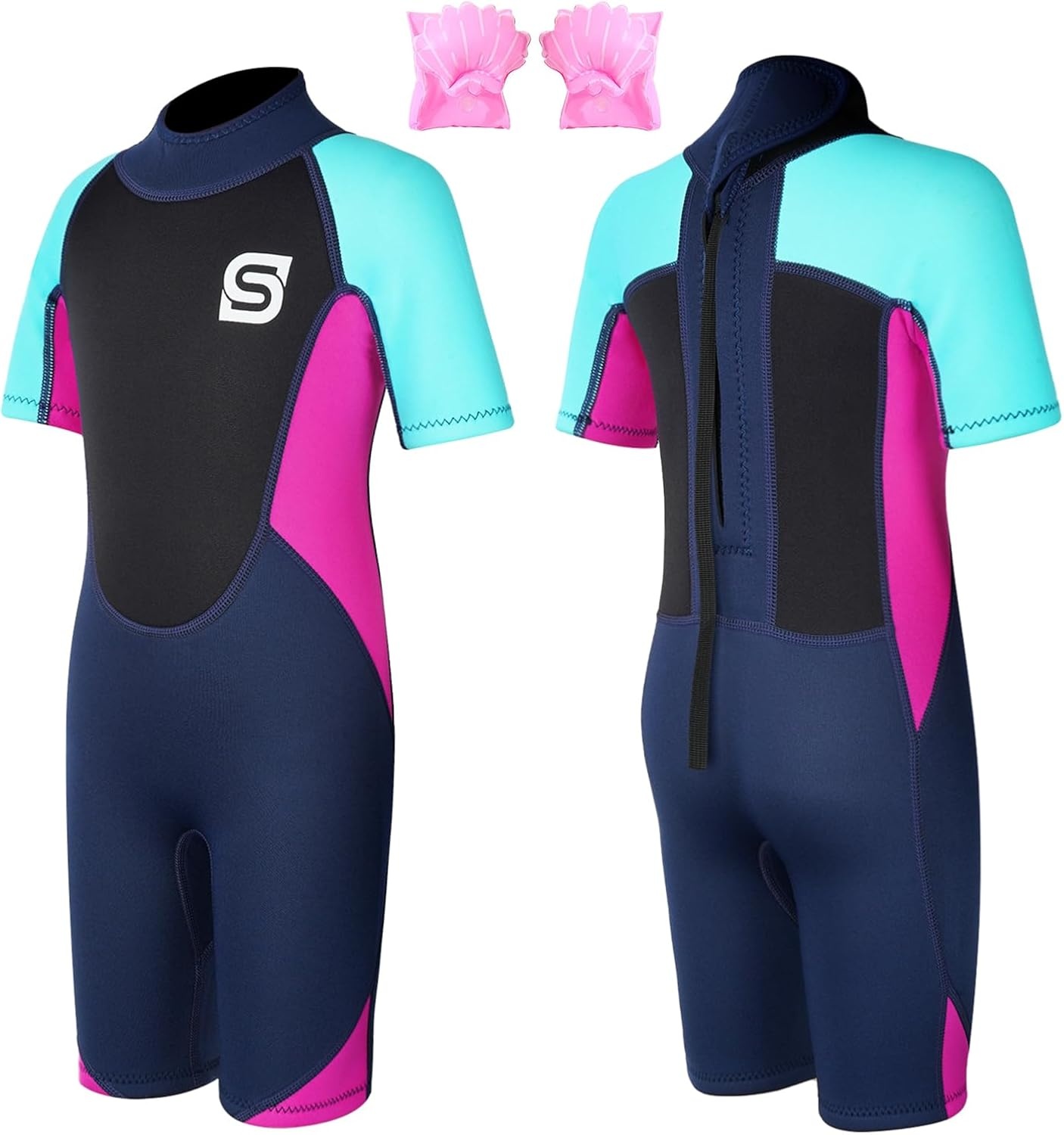 Kinder Duikpak Shorty Roze Maat XS - 33% Korting!