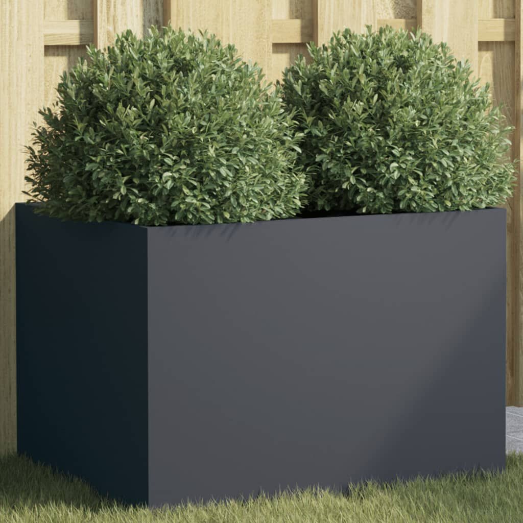Plantenbak Staal 62x47x46 cm Antraciet - 34% Korting!