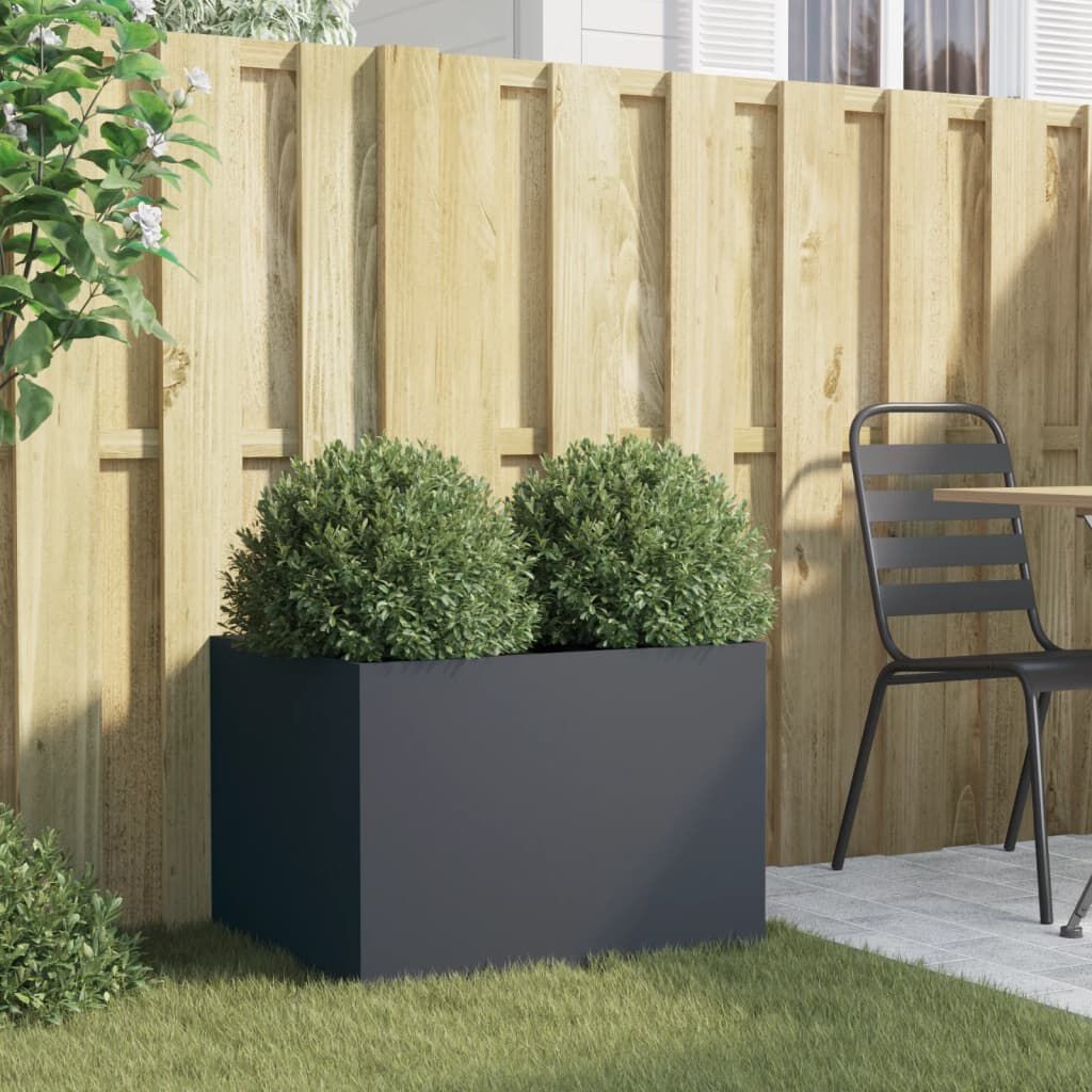 Plantenbak Staal 62x47x46 cm Antraciet - 34% Korting!