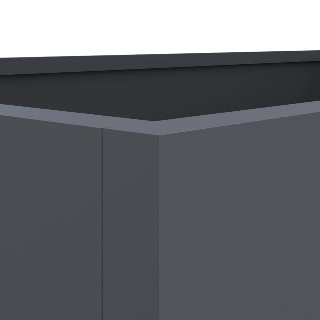 Plantenbak Staal 62x47x46 cm Antraciet - 34% Korting!