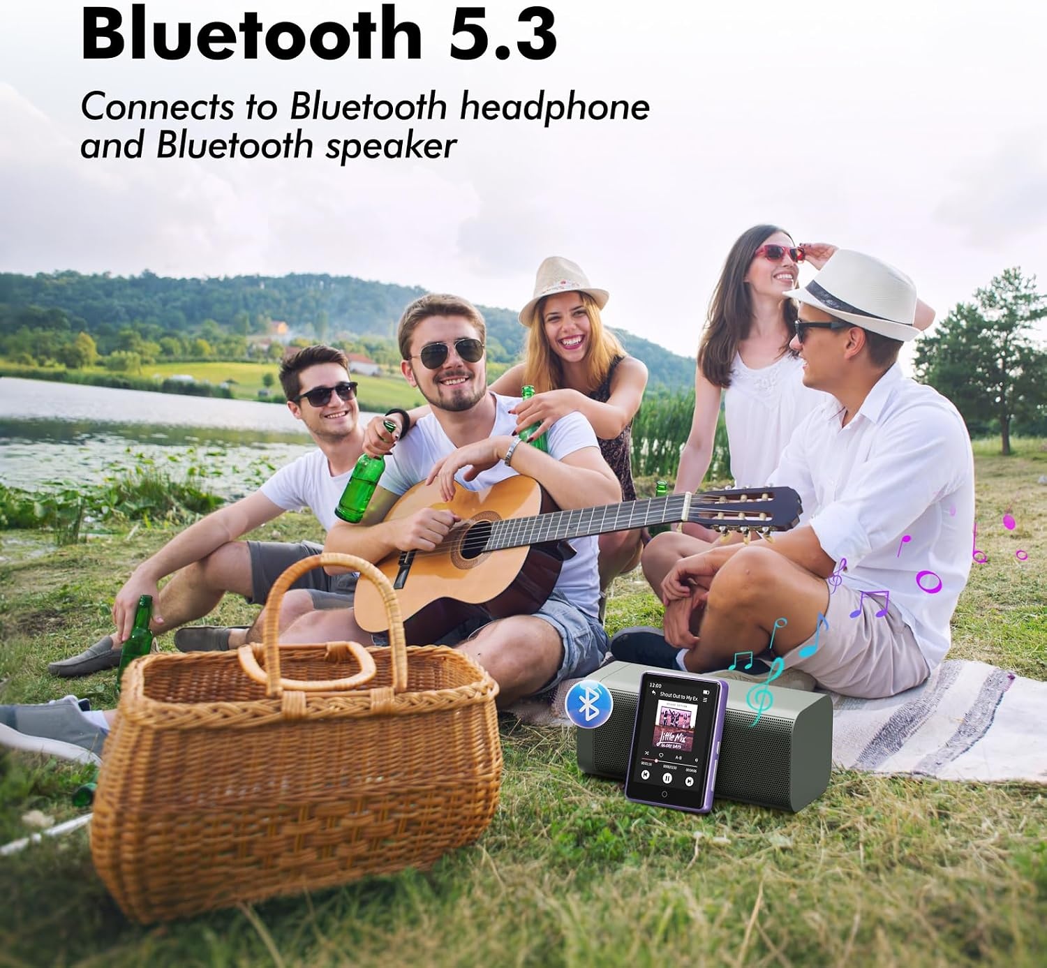 MP3-speler 64GB Paars met Touchscreen & Bluetooth 5.3 - Nu 28% Korting!