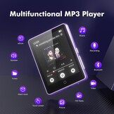 MP3-speler 64GB Paars met Touchscreen & Bluetooth 5.3 - Nu 28% Korting!
