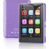 MP3-speler 64GB Paars met Touchscreen & Bluetooth 5.3 - Nu 28% Korting!