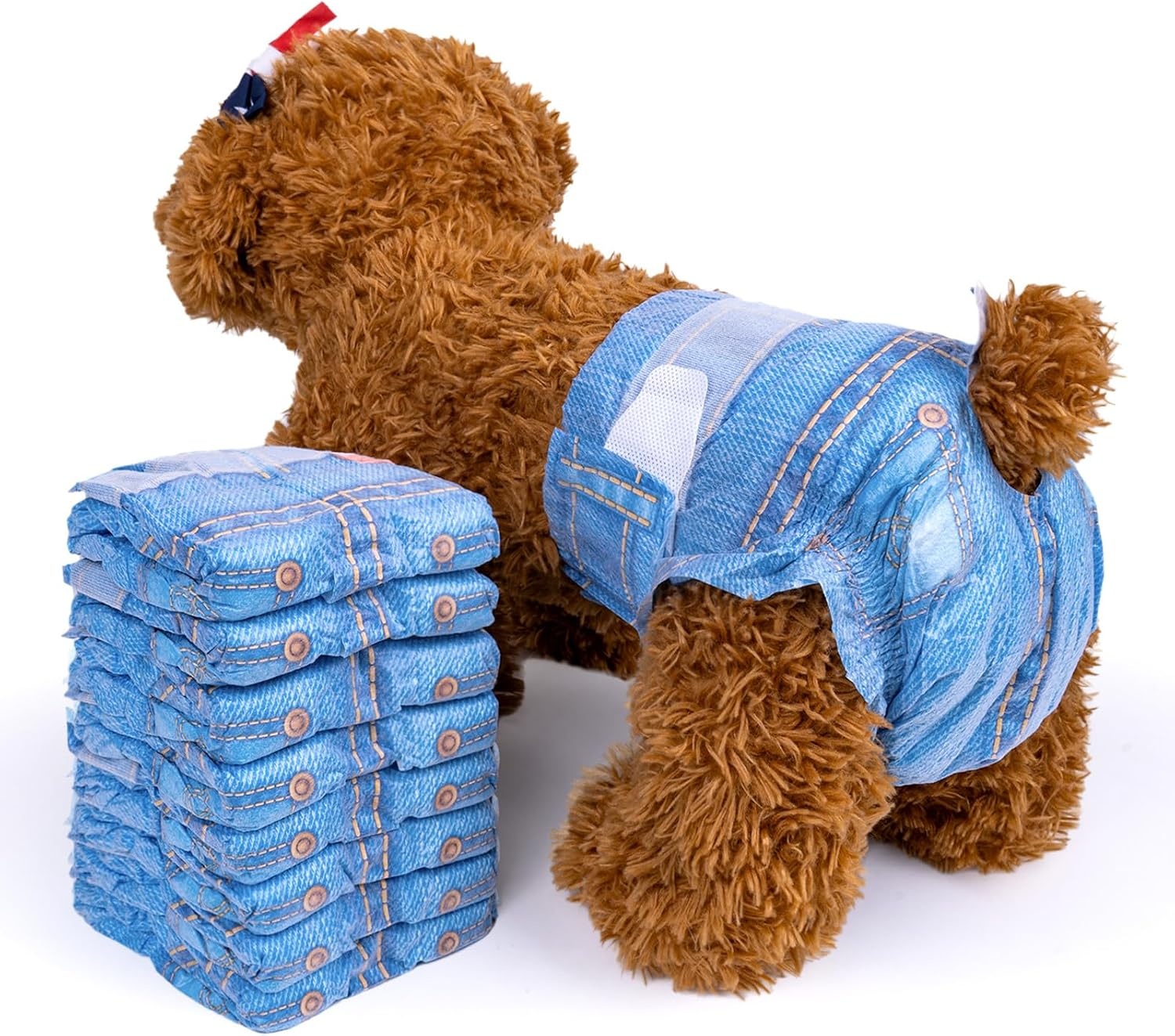 Hondenluiers Vrouwelijk - 48 Stuks - Maat S - Blauw Jeans