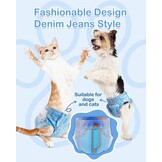 Hondenluiers Vrouwelijk - 48 Stuks - Maat S - Blauw Jeans