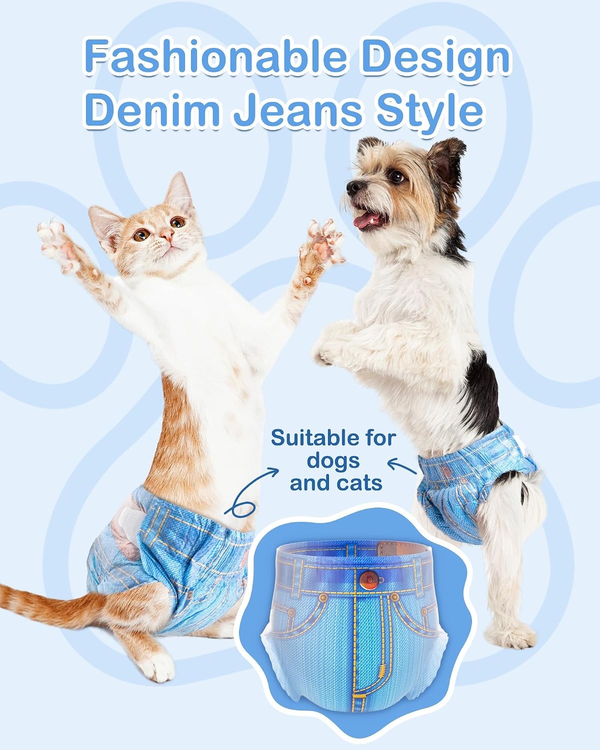 Hondenluiers Vrouwelijk - 48 Stuks - Maat S - Blauw Jeans