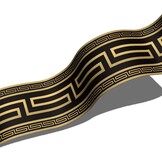 Zelfklevend Behang met Grieks Patroon - Zwart Goud - 31% Korting
