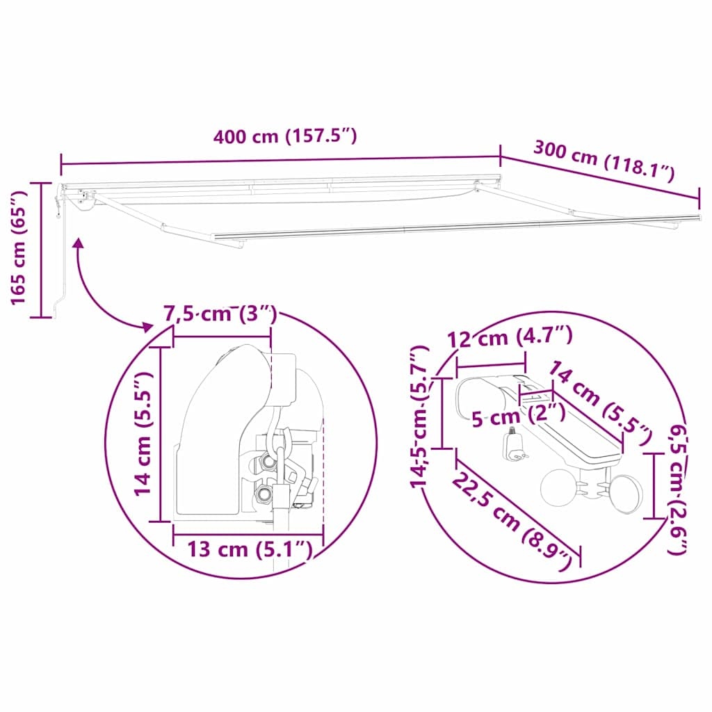 Markies Antraciet Metaal 4 x 3 m - 49% Korting