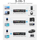 3-in-1 Bluetooth 5.0 Audio Adapter met Afstandsbediening - 27% Korting