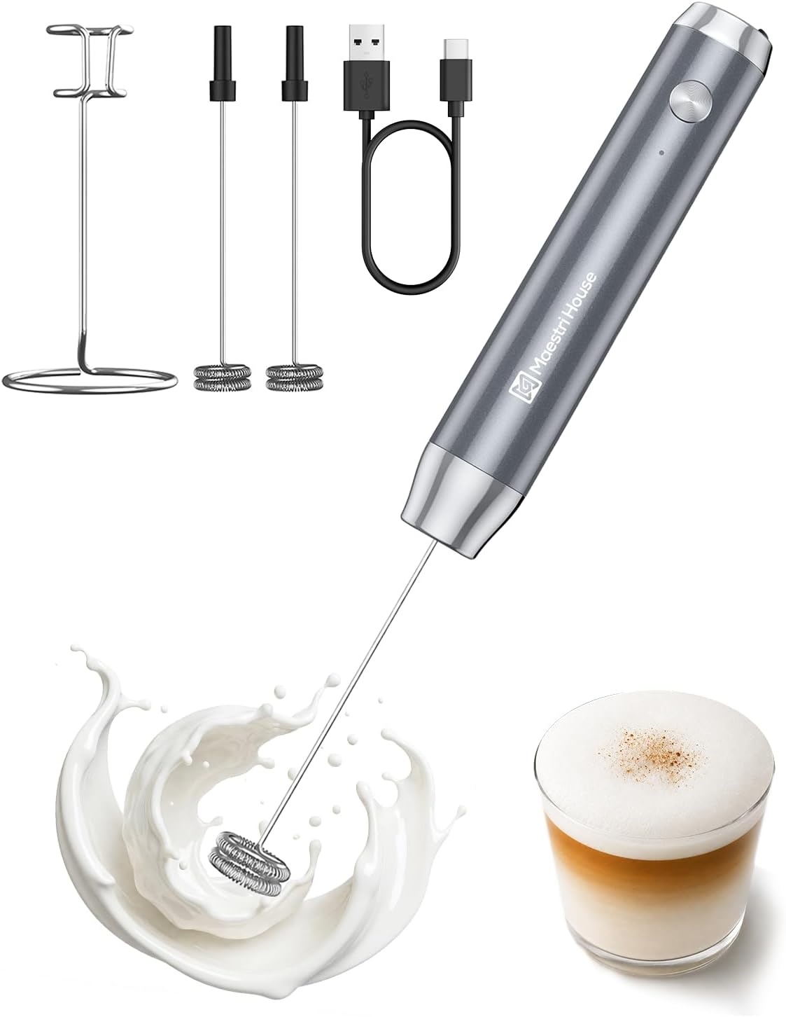 Maestri House Melkopschuimer: Oplaadbaar & Waterdicht met 32% Korting!