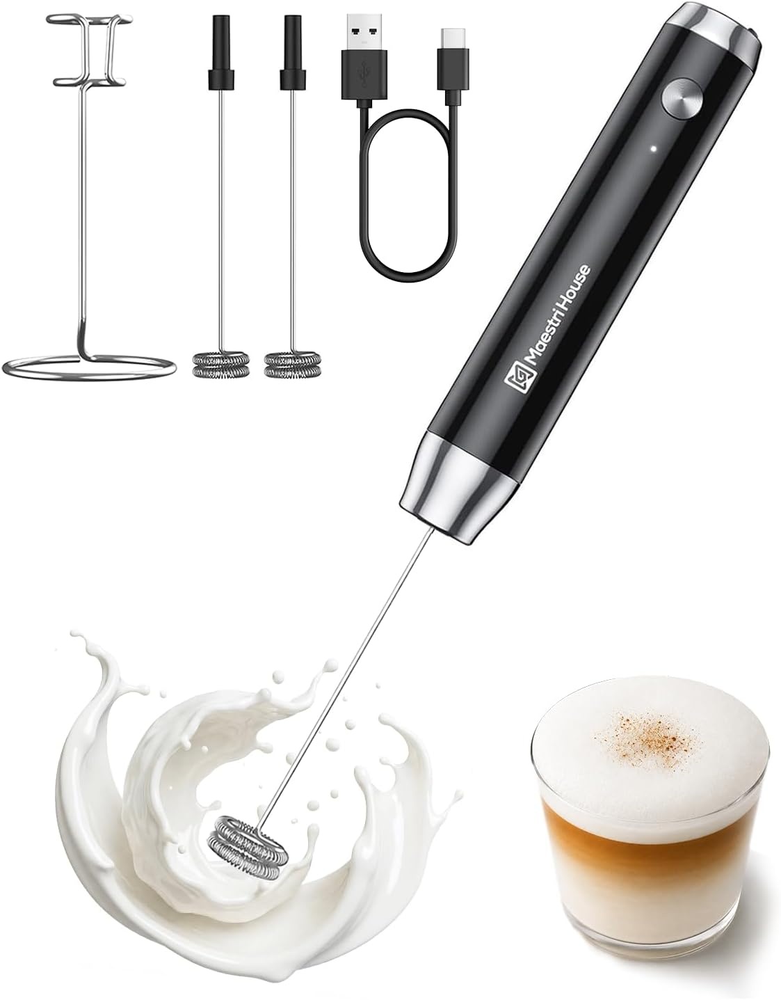 Maestri House Melkopschuimer: Oplaadbaar & Waterdicht met 32% Korting!