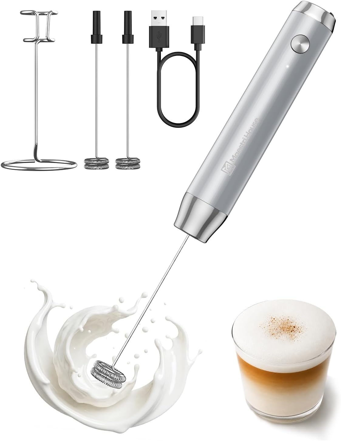Maestri House Melkopschuimer: Oplaadbaar & Waterdicht met 32% Korting!