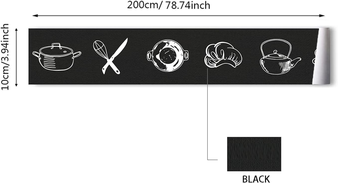 Zelfklevend Behangrand PVC Zwart 30% Korting - 3 Rollen