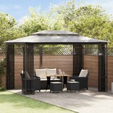 Antraciet Prieel 300x400 cm met Netten - 35% Korting