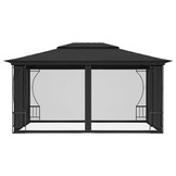 Antraciet Prieel 300x400 cm met Netten - 35% Korting