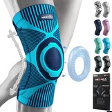 NEENCA Kniebrace met Patella Gel Pad & Stabilisatoren - Maat XL - Lichtblauw - 32% Korting