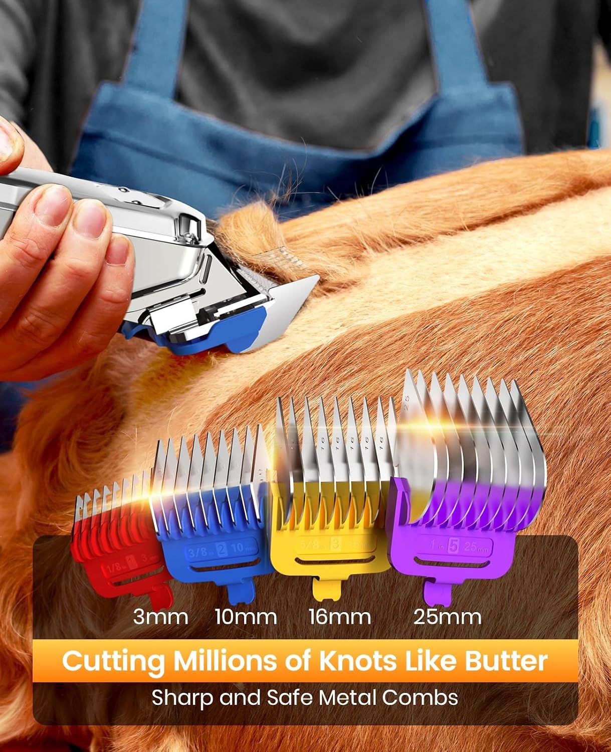 Draadloze Hondentondeuse met Metalen Kammen - 34% Korting