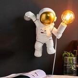 Astronaut Kinder Wandlamp - Wit | E27 Fitting | 35% Korting
