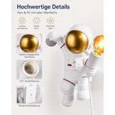 Astronaut Kinder Wandlamp - Wit | E27 Fitting | 35% Korting