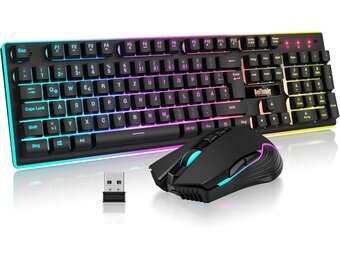 RedThunder K10 Draadloos Gaming Toetsenbord & Muis Set (QWERTZ) - 34% Korting