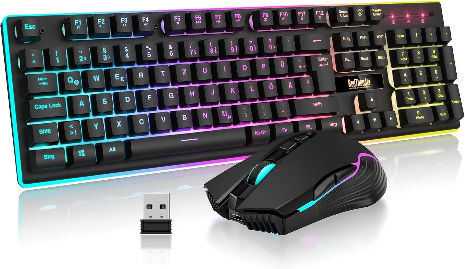 RedThunder K10 Draadloos Gaming Toetsenbord & Muis Set (QWERTZ) - 34% Korting