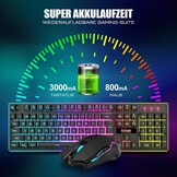 RedThunder K10 Draadloos Gaming Toetsenbord & Muis Set (QWERTZ) - 34% Korting