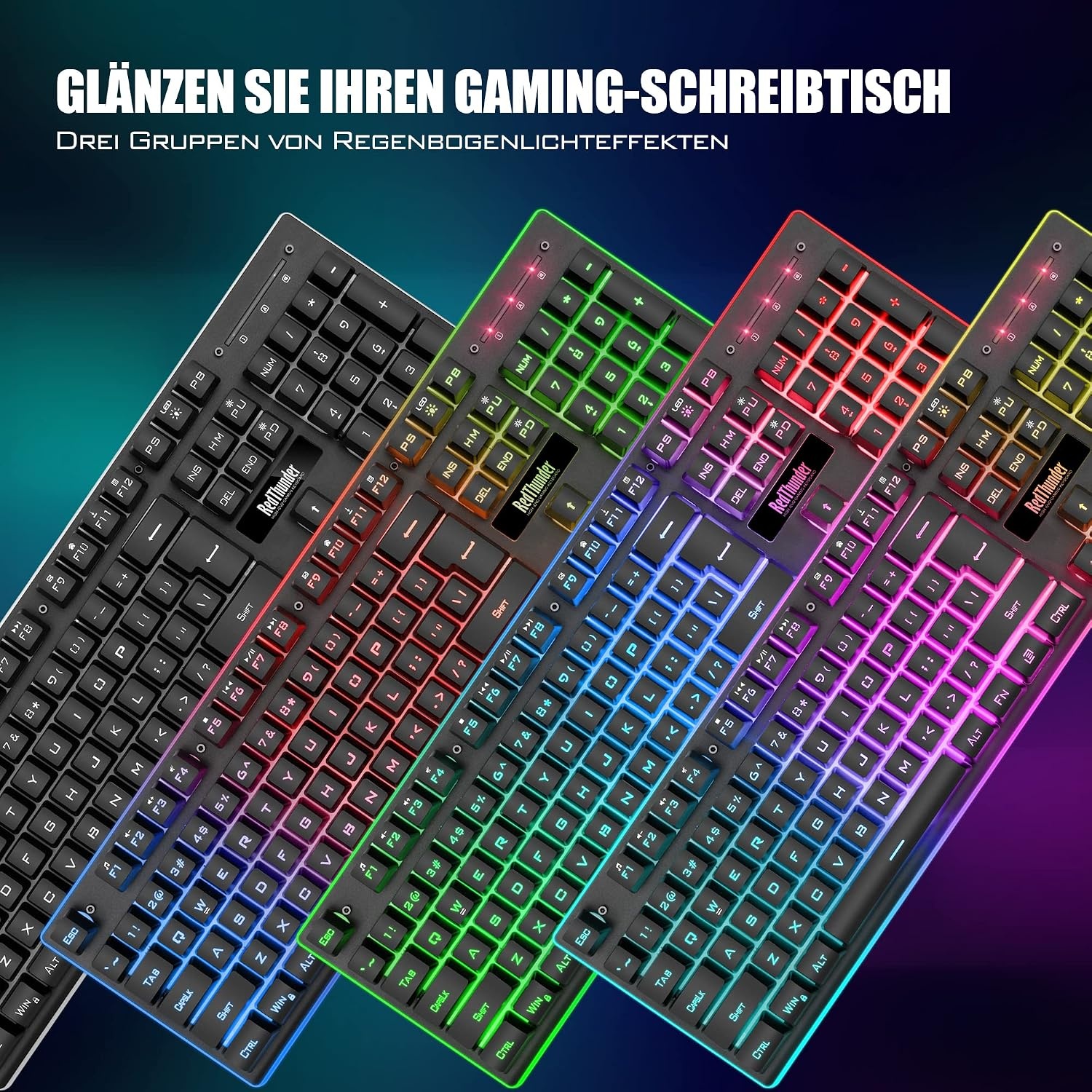 RedThunder K10 Draadloos Gaming Toetsenbord & Muis Set (QWERTZ) - 34% Korting