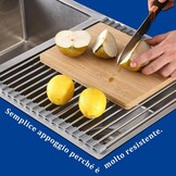 2x RVS Afdruiprek - Inklapbaar & Vaatwasserbestendig - Grijs