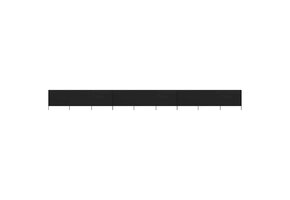Zwart Windscherm 9-Panelen 1200x160cm - 59% Korting!