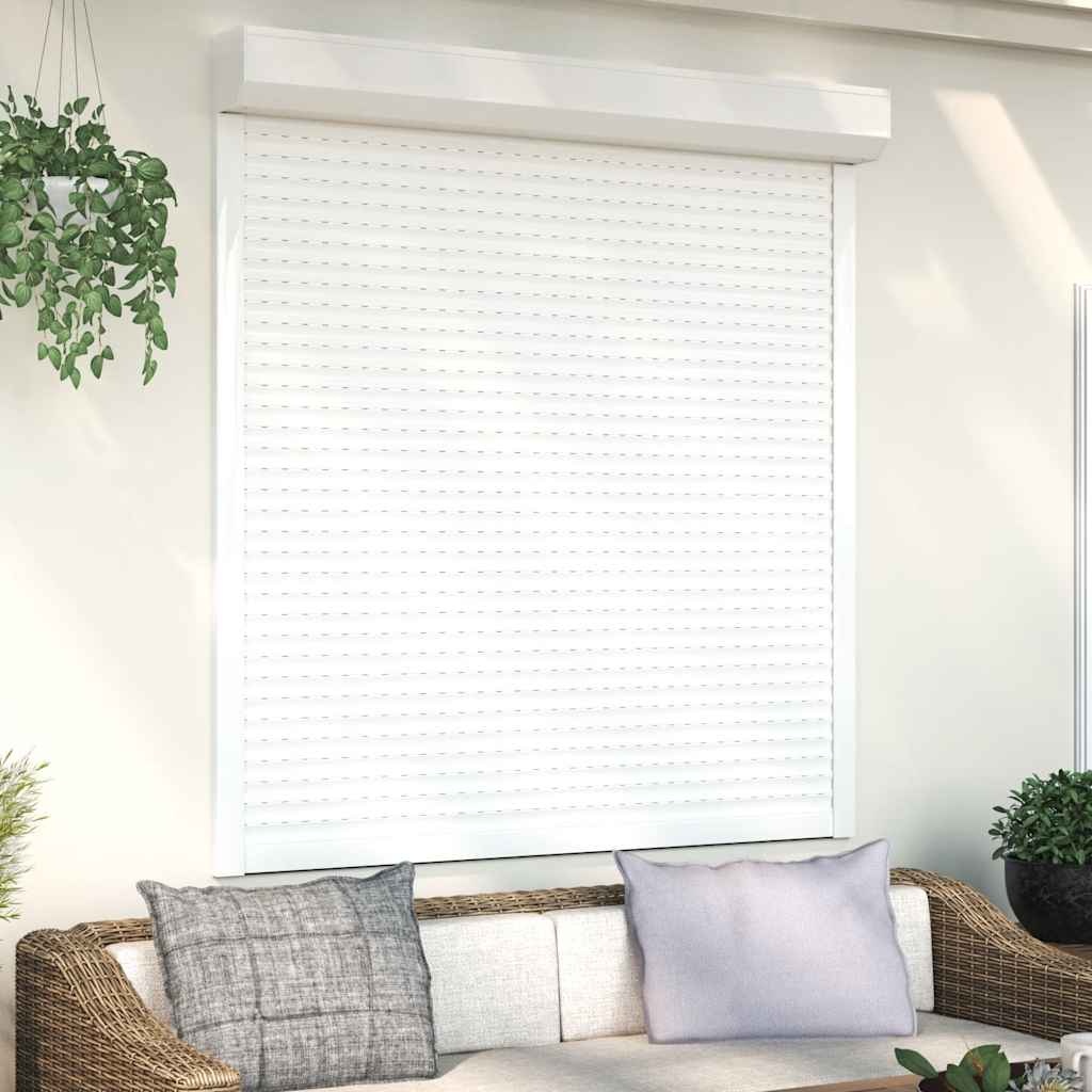 vidaXL Rolluik 140x150 cm aluminium wit