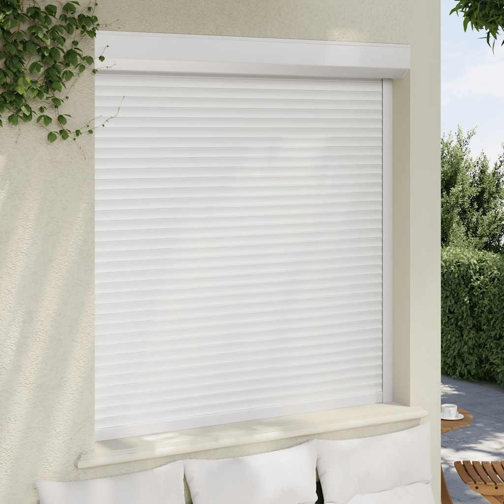 vidaXL Rolluik 140x150 cm aluminium wit