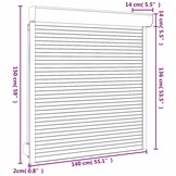 vidaXL Rolluik 140x150 cm aluminium wit