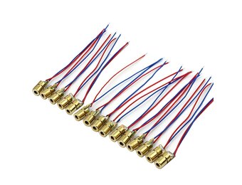 CESFONJER 15 stuks Mini 3V laserdiode lasermodule laserpunt dioden laser dot laserdiodemodule head diode 650 nm 6 mm