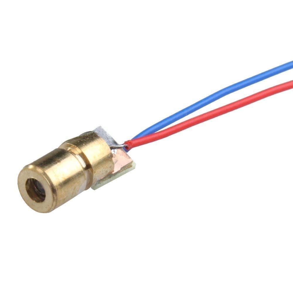 CESFONJER 15 stuks Mini 3V laserdiode lasermodule laserpunt dioden laser dot laserdiodemodule head diode 650 nm 6 mm