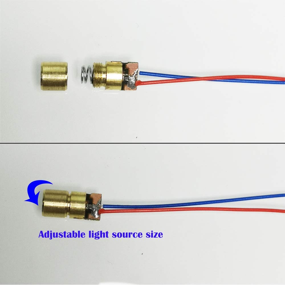 CESFONJER 15 stuks Mini 3V laserdiode lasermodule laserpunt dioden laser dot laserdiodemodule head diode 650 nm 6 mm