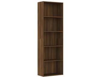 vidaXL Boekenkast 60x30x189 cm bewerkt hout bruin eikenkleur