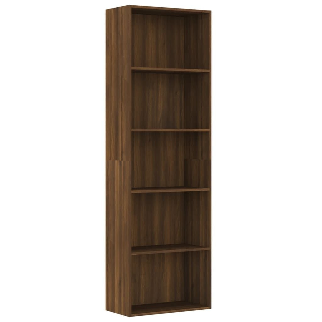 vidaXL Boekenkast 60x30x189 cm bewerkt hout bruin eikenkleur