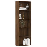 vidaXL Boekenkast 60x30x189 cm bewerkt hout bruin eikenkleur